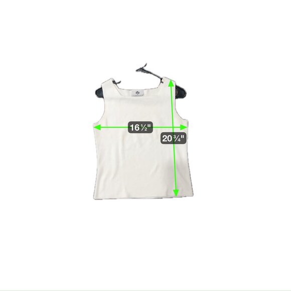 1989 One Eight Nine White Sleeveless Knit Tank Top Size M Stretchy Lightweight - Picture 7 of 9